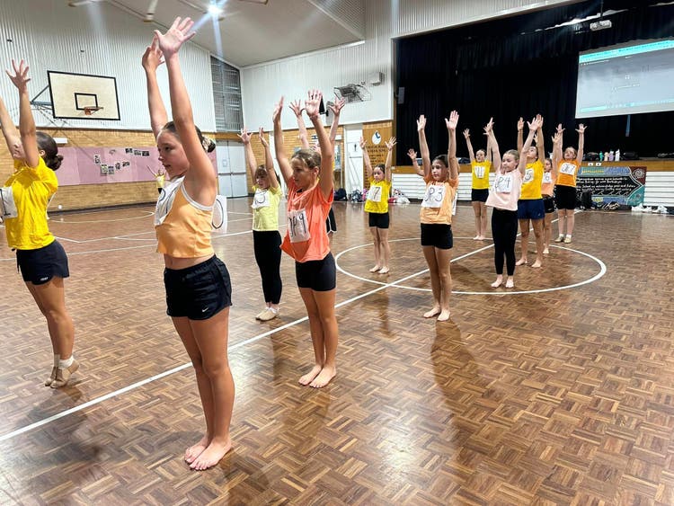 Dance squad dancing in the multi purpose centre