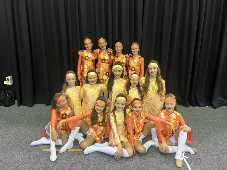 dancing students posing